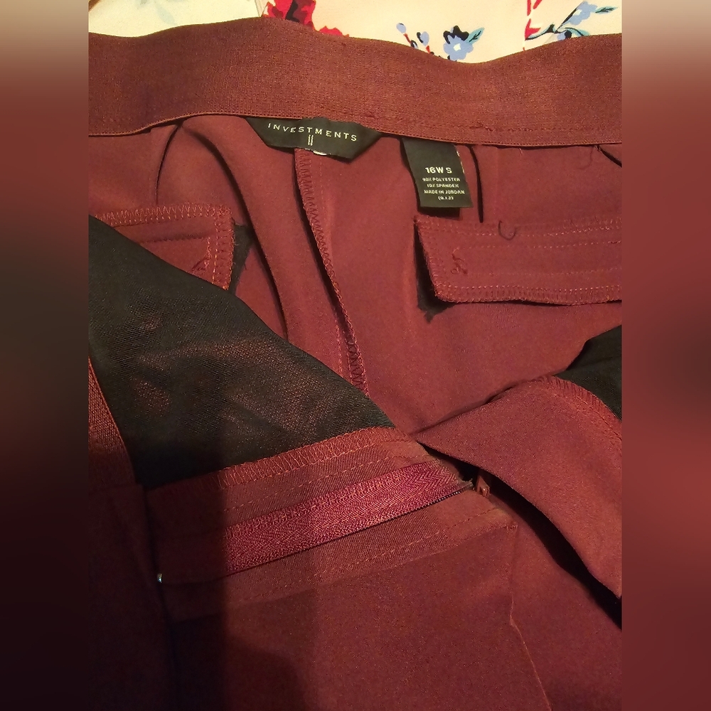 Burgundy Dress Work Pants
